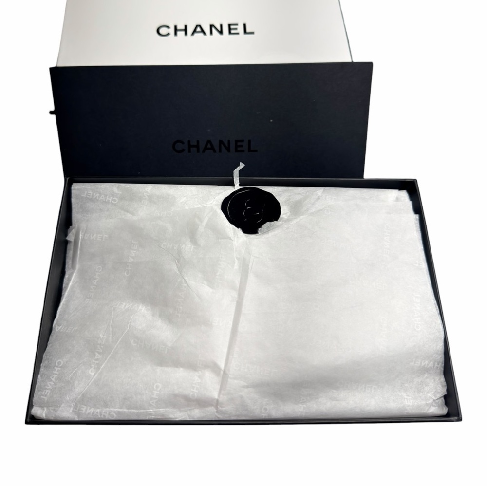Chanel Authentic Gift Box & Envelope, Stamp Wrap w/ Logo Gold Ribbon & Packaging - Picture 3 of 10
